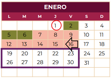 Calendario 2025-2026 CECyTEH