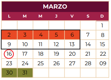 Calendario 2025-2026 CECyTEH