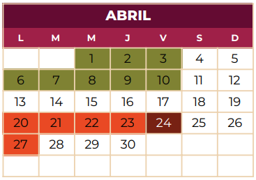 Calendario 2025-2026 CECyTEH