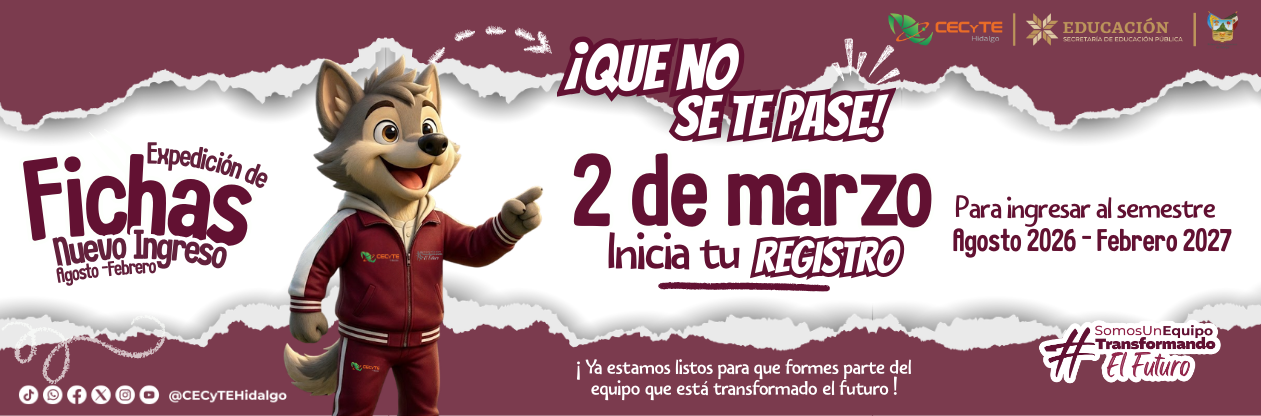 Expedición de Fichas de nuevo ingreso CECYTEH